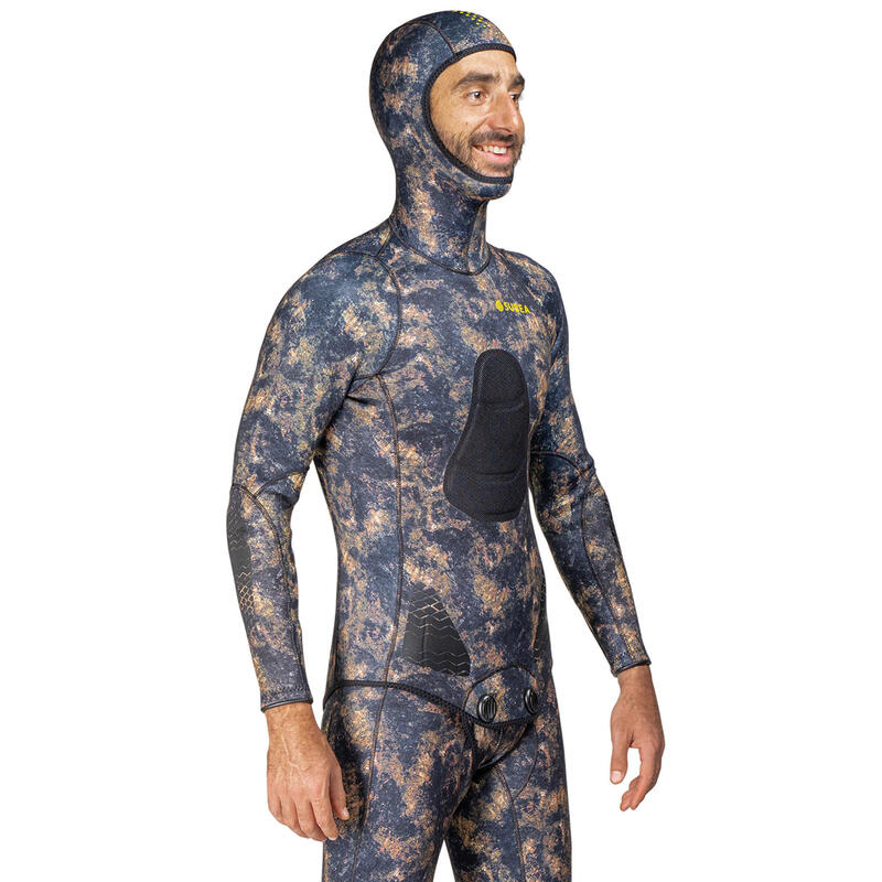 Jachetă vânătoare subacvatică camuflaj SPF500 neopren 3mm Camo 