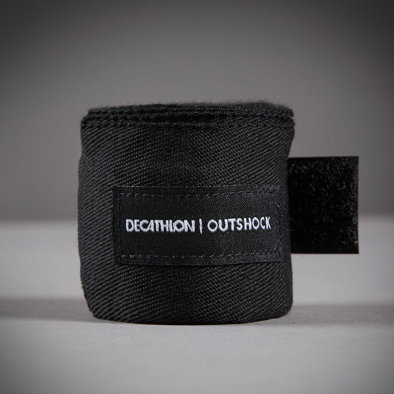 Boxing Wraps 100 2.5m Black Decathlon