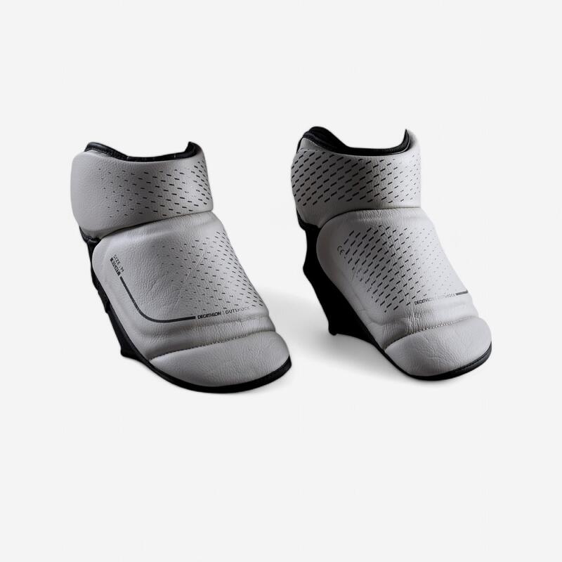 Tobillera kick boxing con protección integrada Outshock 500 gris