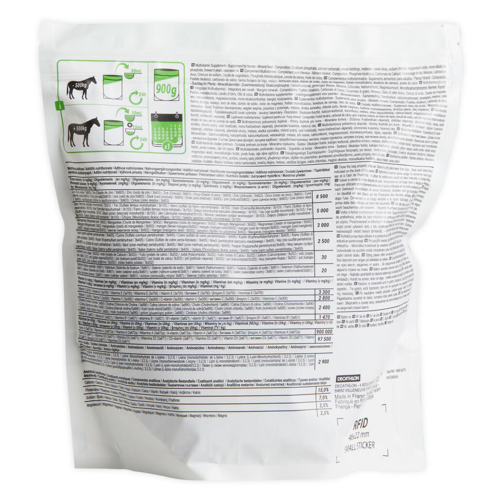 Multi-Vitamin Horse Riding Feed Supplement For Horse And Pony 900g