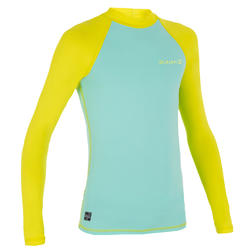 Kids' LS UV Top 100 - Blue Yellow