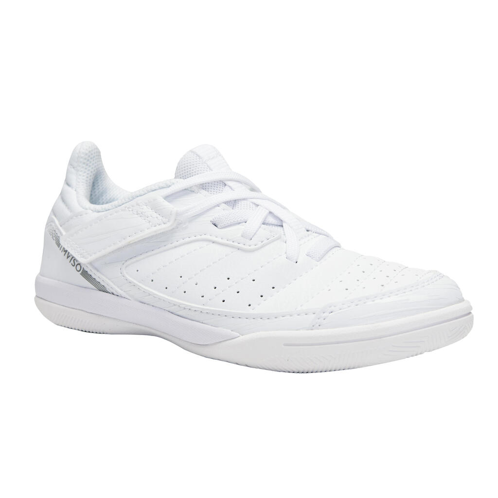 Zapatillas de futsal indoor  para niños Kipsta Eskudo 500 blanco