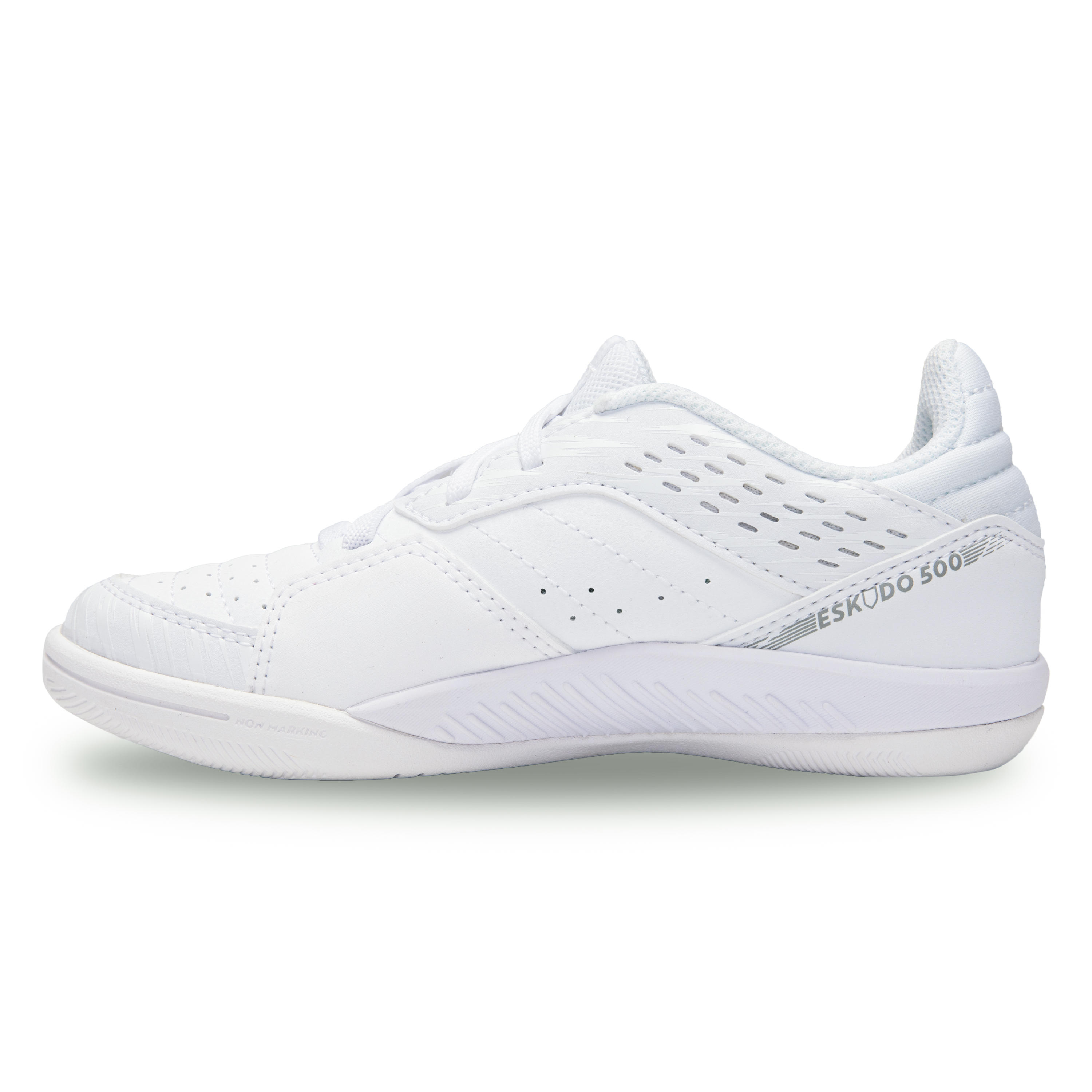 ZAPATOS DE FUTSAL NIÑOS ESKUDO500 BLANCO 11/18