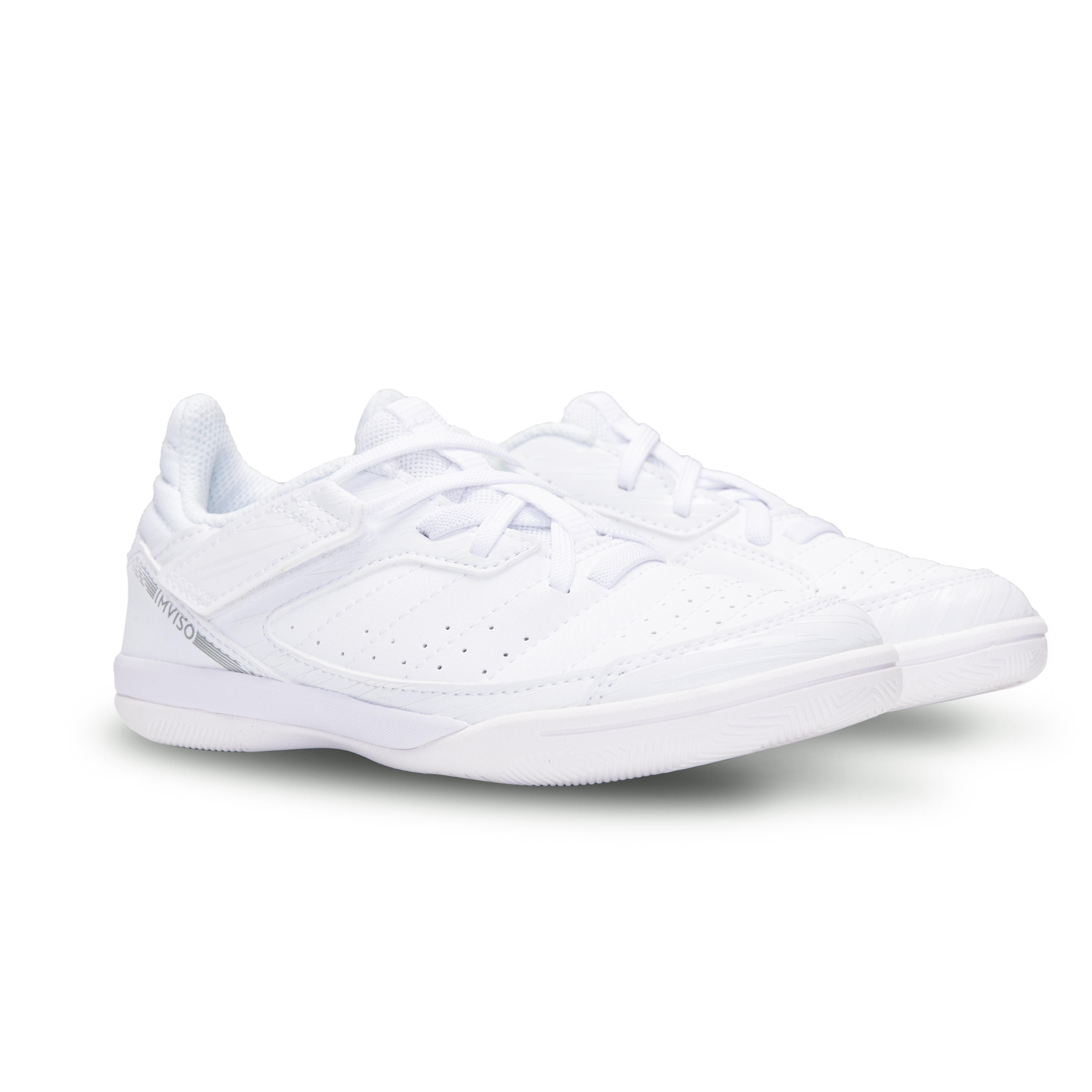 ZAPATOS DE FUTSAL NIÑOS ESKUDO500 BLANCO 9/18