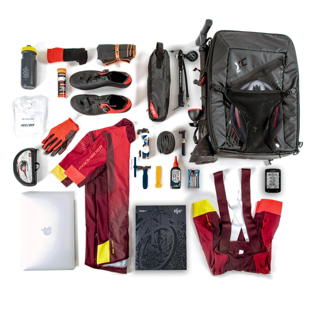 Maleta de transporte para ciclismo Rockrider XC RACE negro