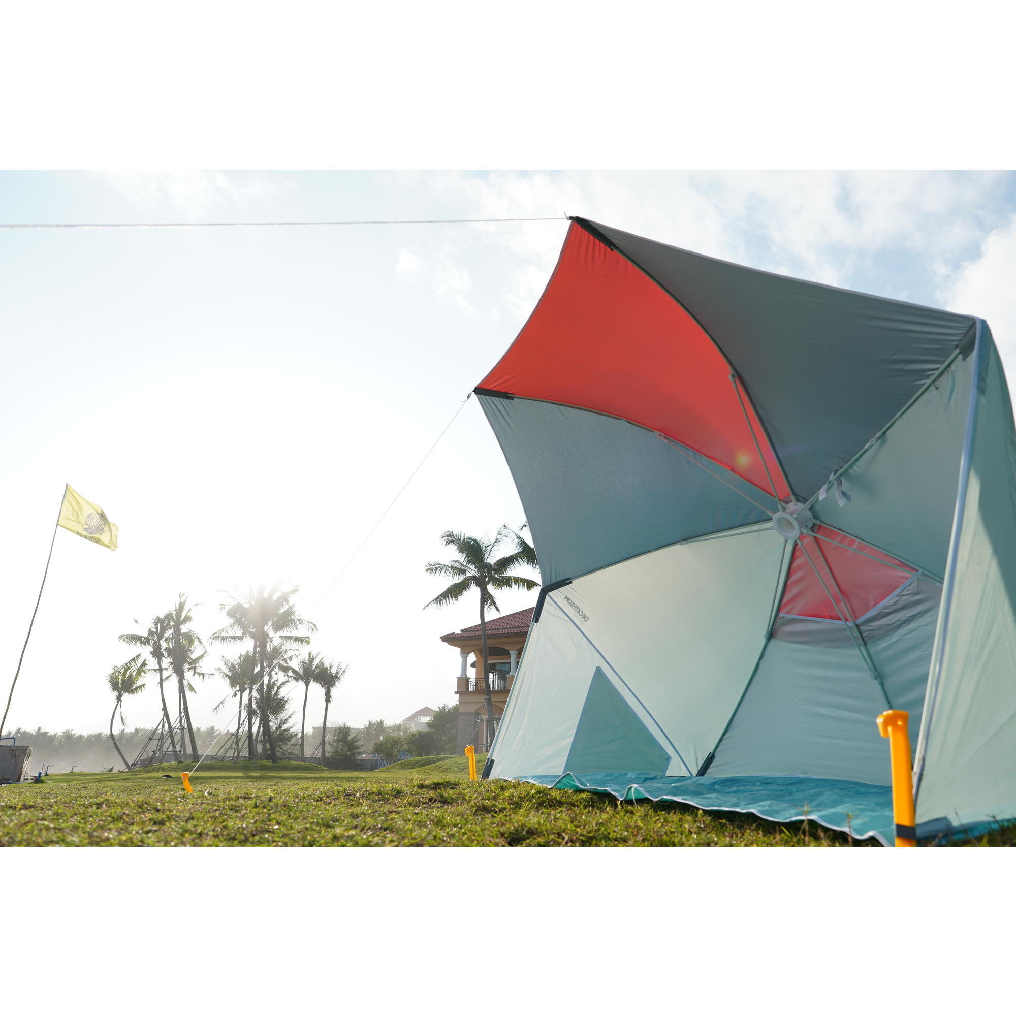 0円 格安SALEスタート ビーチテントWolfWise 3 Person Portable Beach Tent UPF 50 Sun Shade Canopy Umbrel