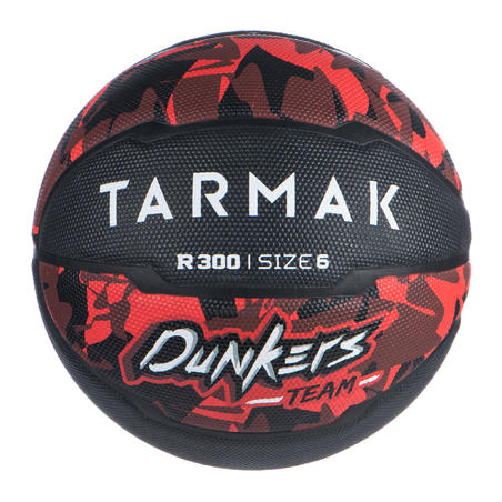  Ballon  de  basket  R300 T 6 rouge  noir pour fille gar on et 