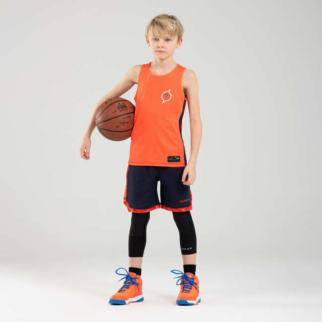 Canotta basket jr T500R blu TARMAK ABBIGLIAMENTO BASKET JUNIOR Sport