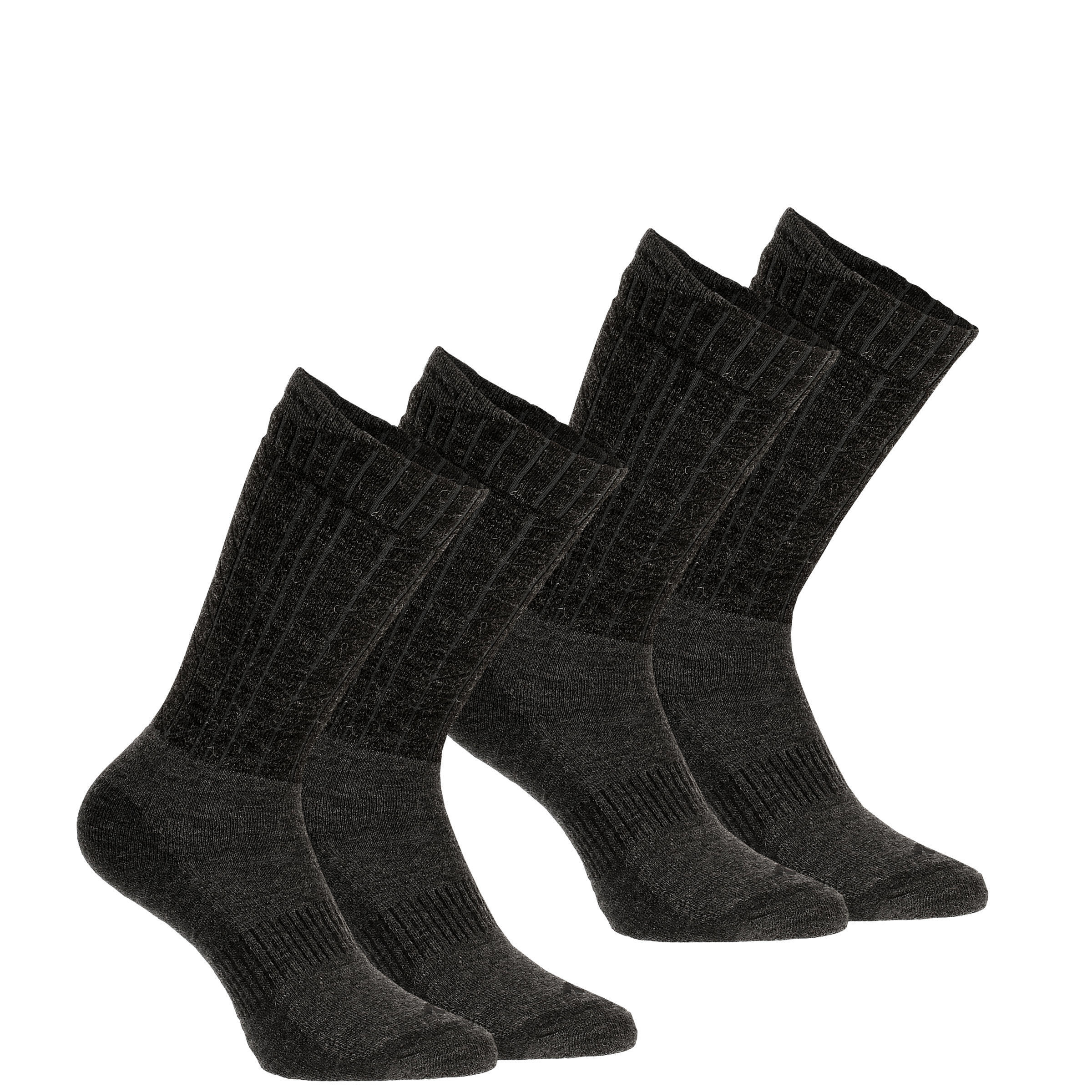 Warm  Hiking Socks - SH500 U-WARM MID -  2 Pairs 1/2