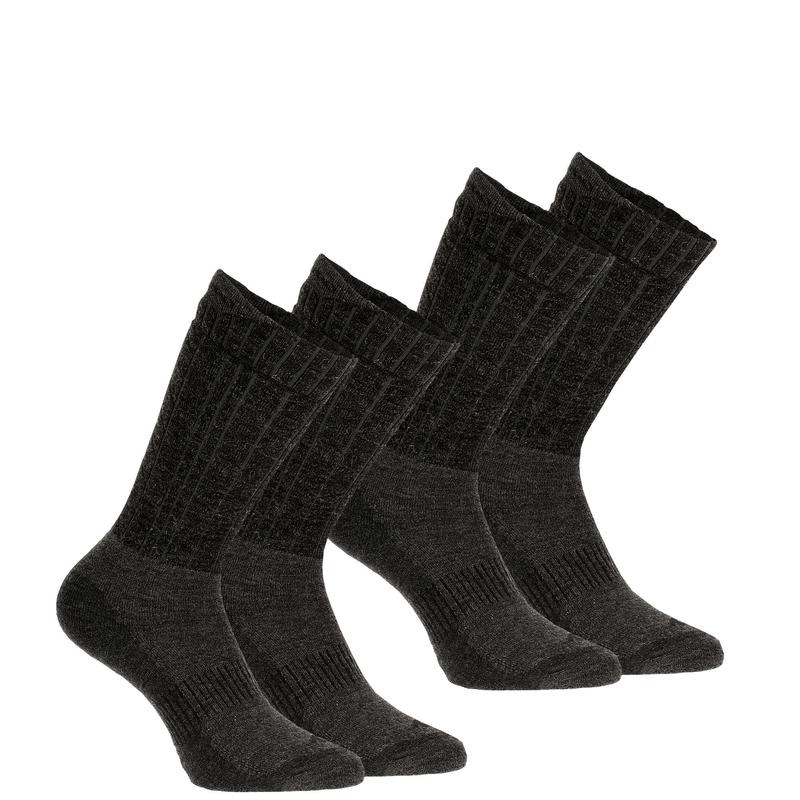 Chaussettes chaudes de randonnée - SH500 U-WARM MID - x2 paires