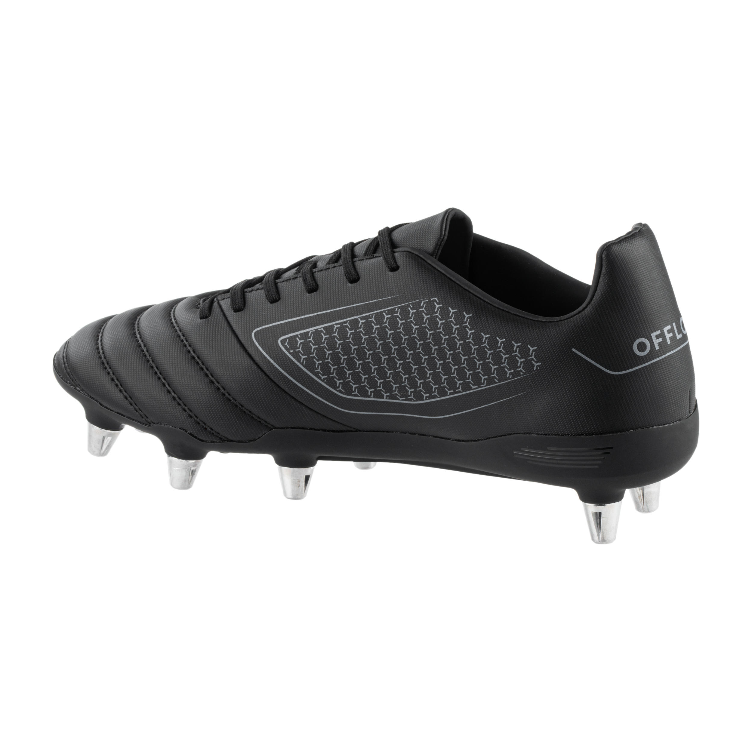 Adult Soft Ground Screw-In Rugby Boots Impact R100 SG 8 Studs - Black 3/8