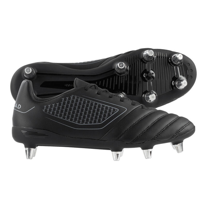 Botas De Rugby Offload R100 SG Recambiables Terrenos Resbaladizos Adulto Negro