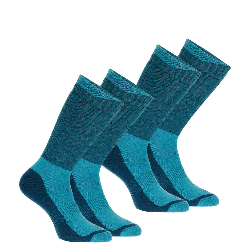 Chaussettes de randonnée neige adulte SH500 ultra-warm mi-hauteur bleues. Chaussettes de randonnée neige adulte SH500 ultra-warm mi-hauteur bleues.