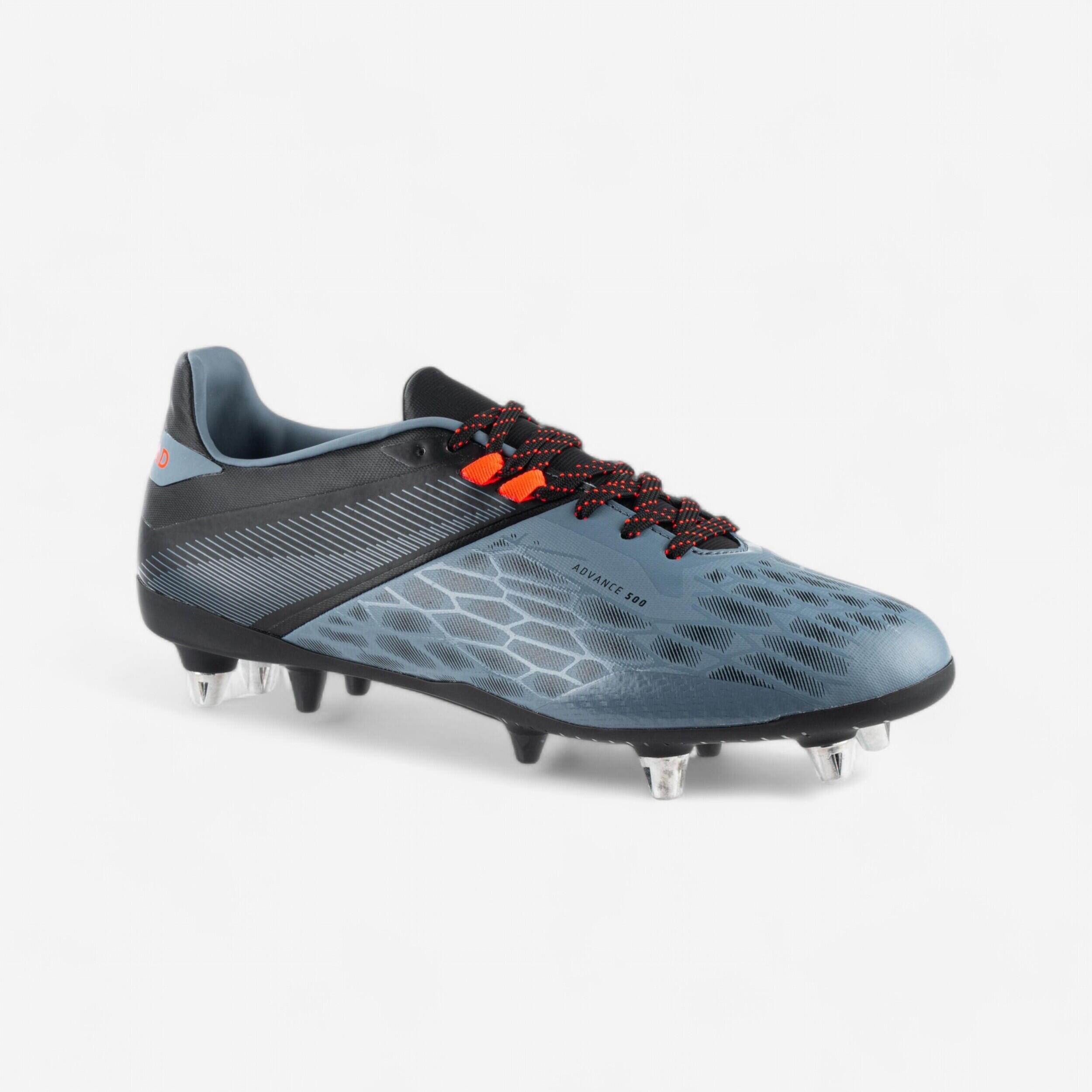 Botas De Rugby Híbridas Terreno Mixto Offload Advance R500 SG Gris