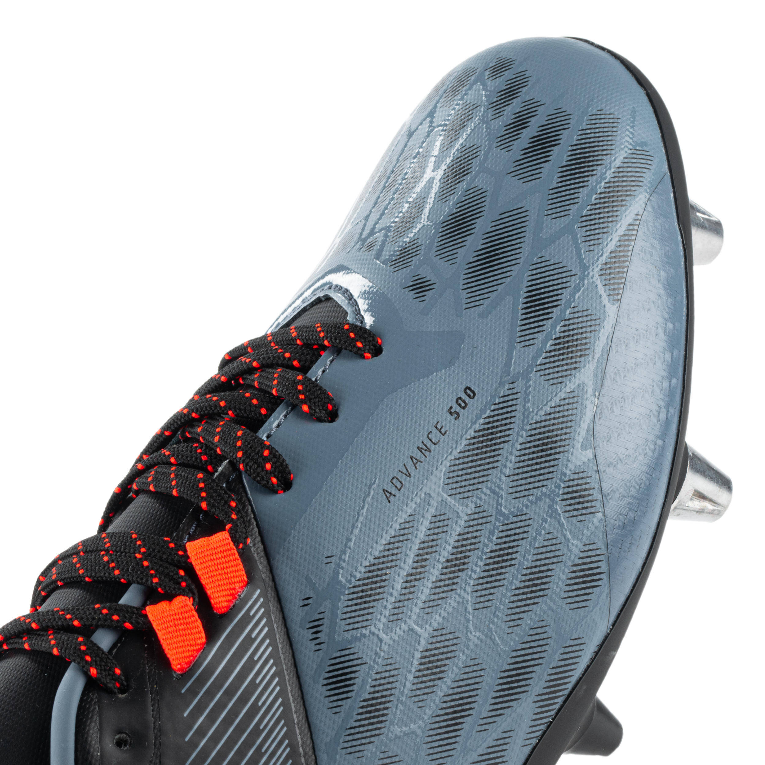 Men's Soft Pitch Rugby Boots Advance R500 SG Hybrid - Grey/Orange -  5