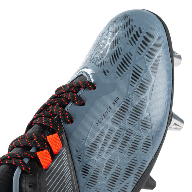 Damen/Herren Rugby Schuhe hybride Stollen - Advance R500 SG grau/orange