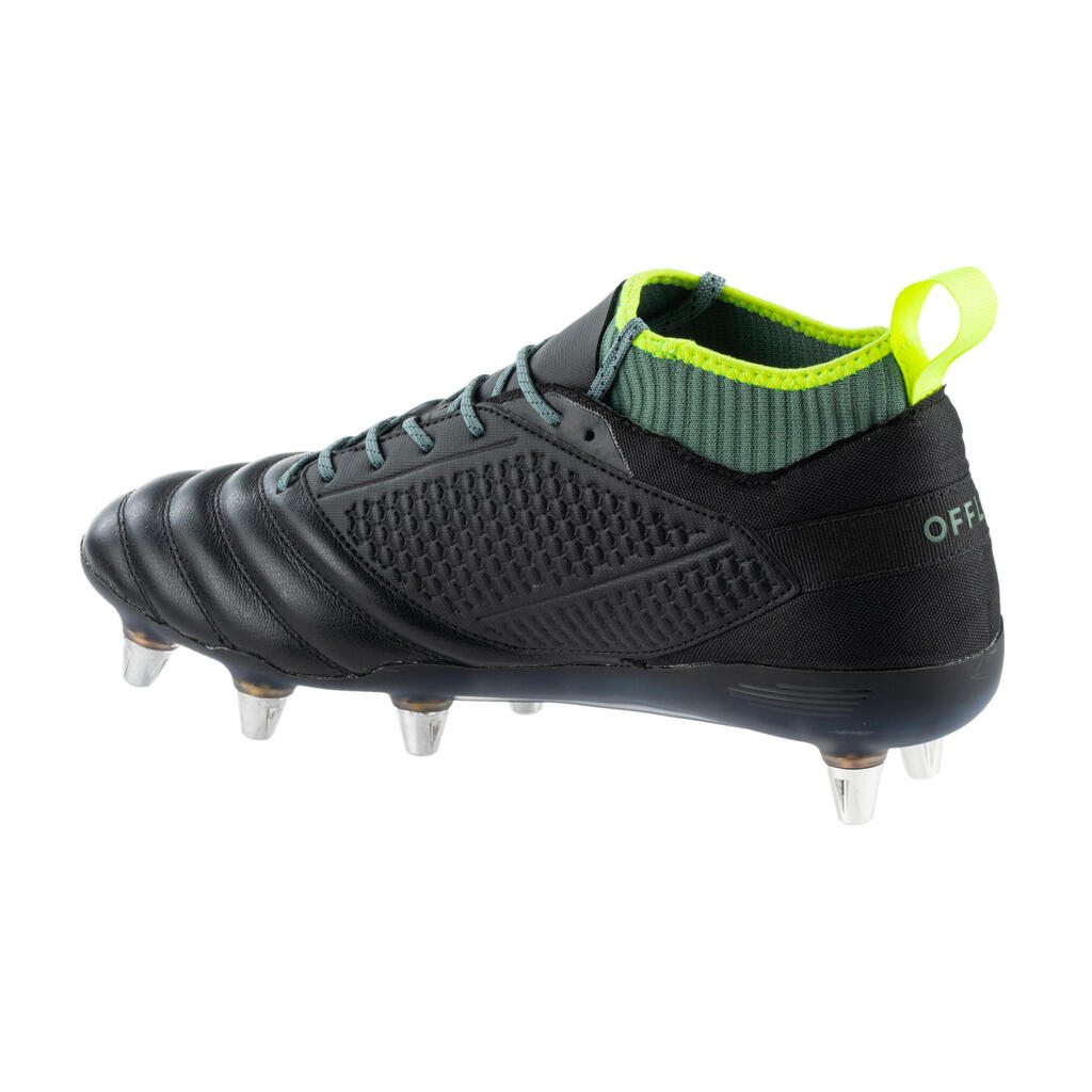 Adult Soft Ground Screw-In Rugby Boots Impact R900 SG 8 Studs - Black