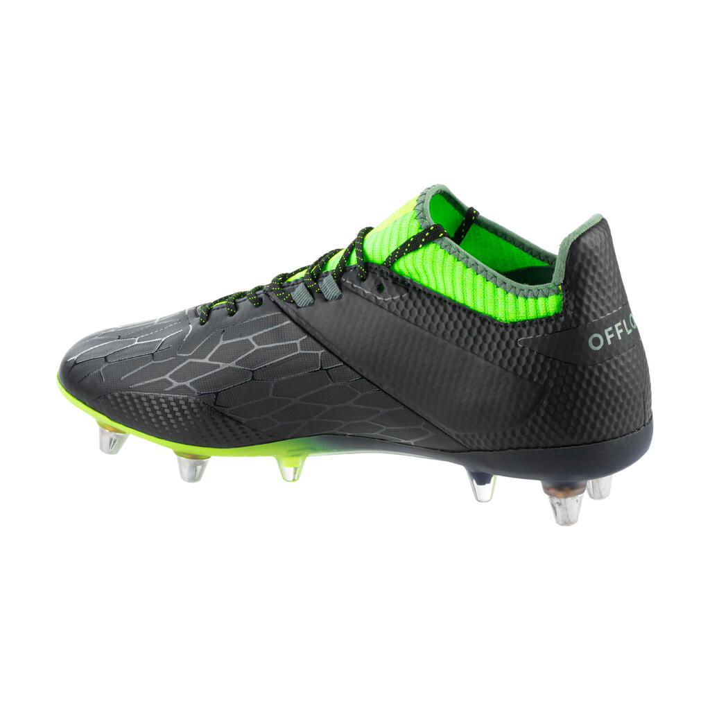 Adult Screw-In Hybrid Rugby Boots Advance R900 SG - Black/Yellow