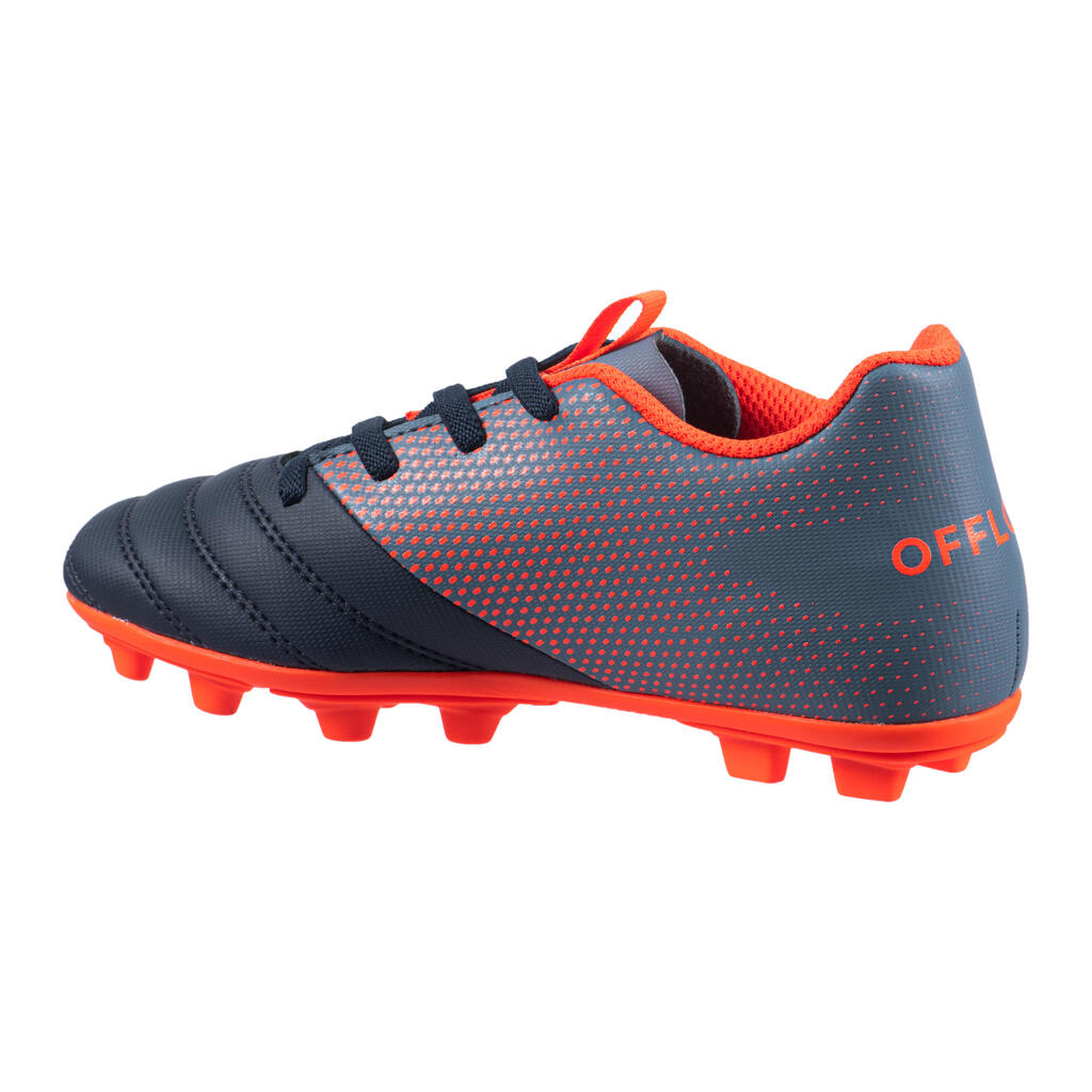 Kids' Easy Lacing Moulded Rugby Boots R100 FG - Red