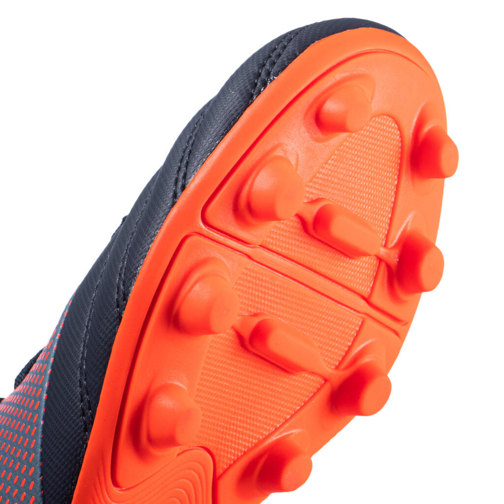 Kids' Easy Lacing Moulded Rugby Boots R100 FG - Red