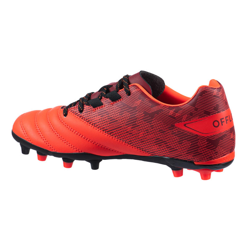 Kids' Moulded Dry Pitch Rugby Boots R500 - Red - Decathlon