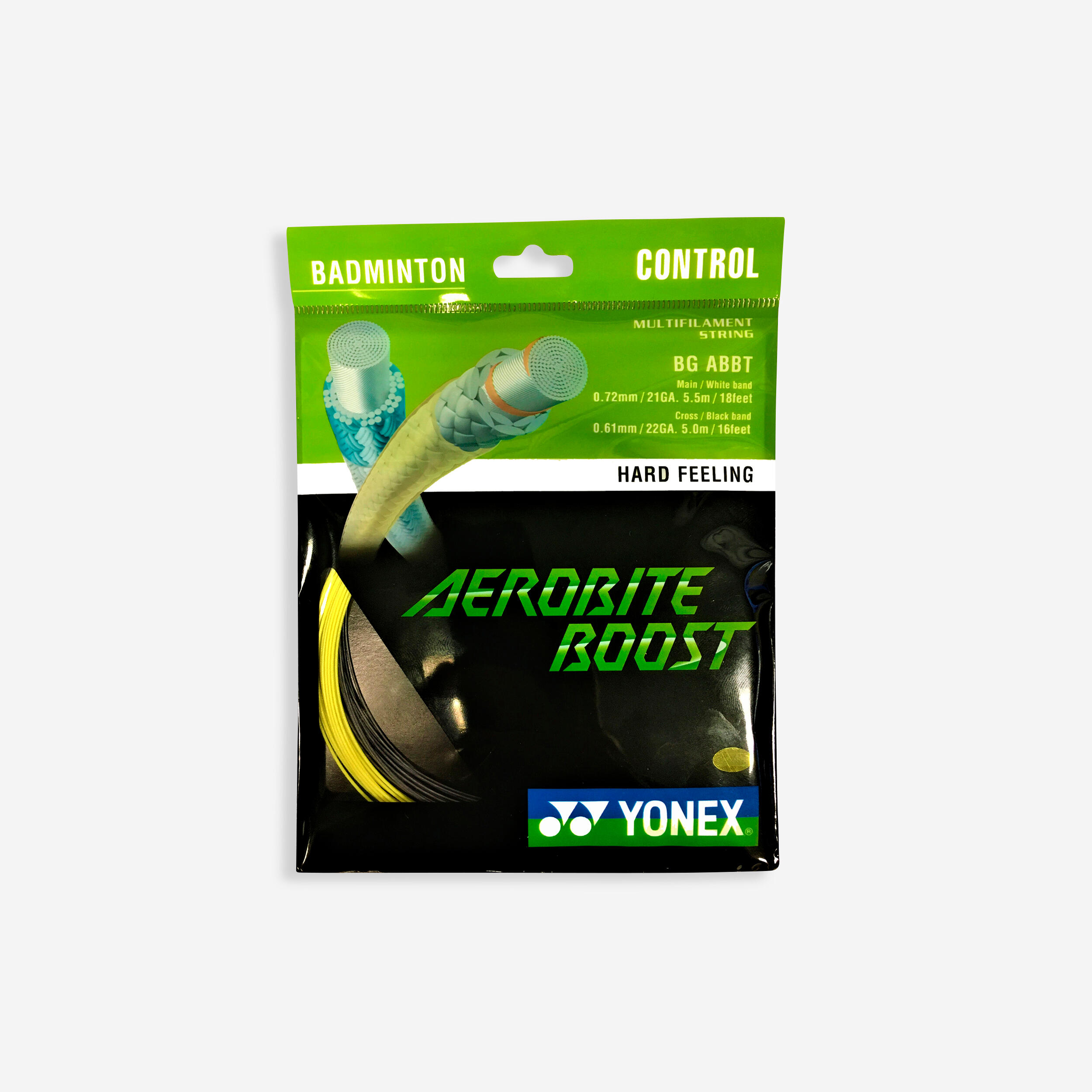 Yonex - Cordage De Badminton Aerobite Boost Noir / Jaune - Cordage Raquette - Badminton Squash - - Taille Unique - Decathlon