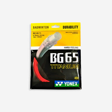 CORDAGE DE BADMINTON BG 65 TI ROUGE