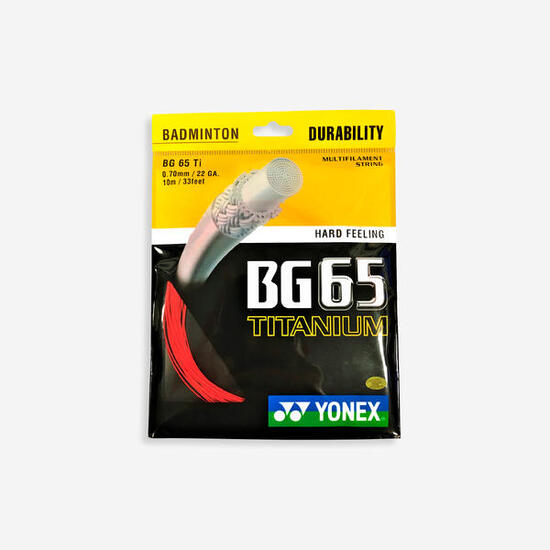 CORDAGE DE BADMINTON BG 65 TI ROUGE