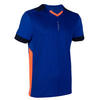 成人款足球上衣F500－藍橘配色