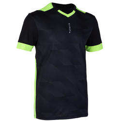 Adult Football Shirt F500 - Black/Neon Yellow