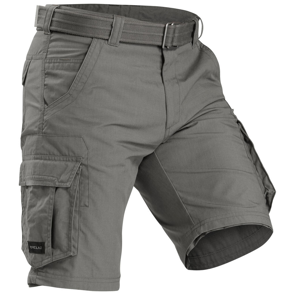 Pantalón cargo transformable de senderismo viaje - TRAVEL 100 MODUL arena hombre