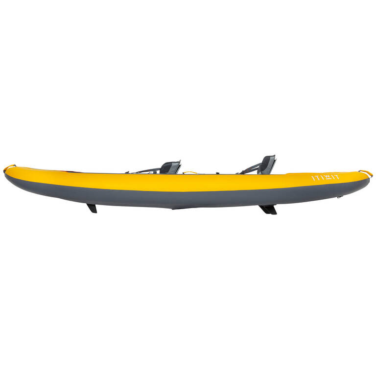 X100 1/2 PERSON Drop-Stitch Floor TOURING INFLATABLE KAYAK - YELLOW