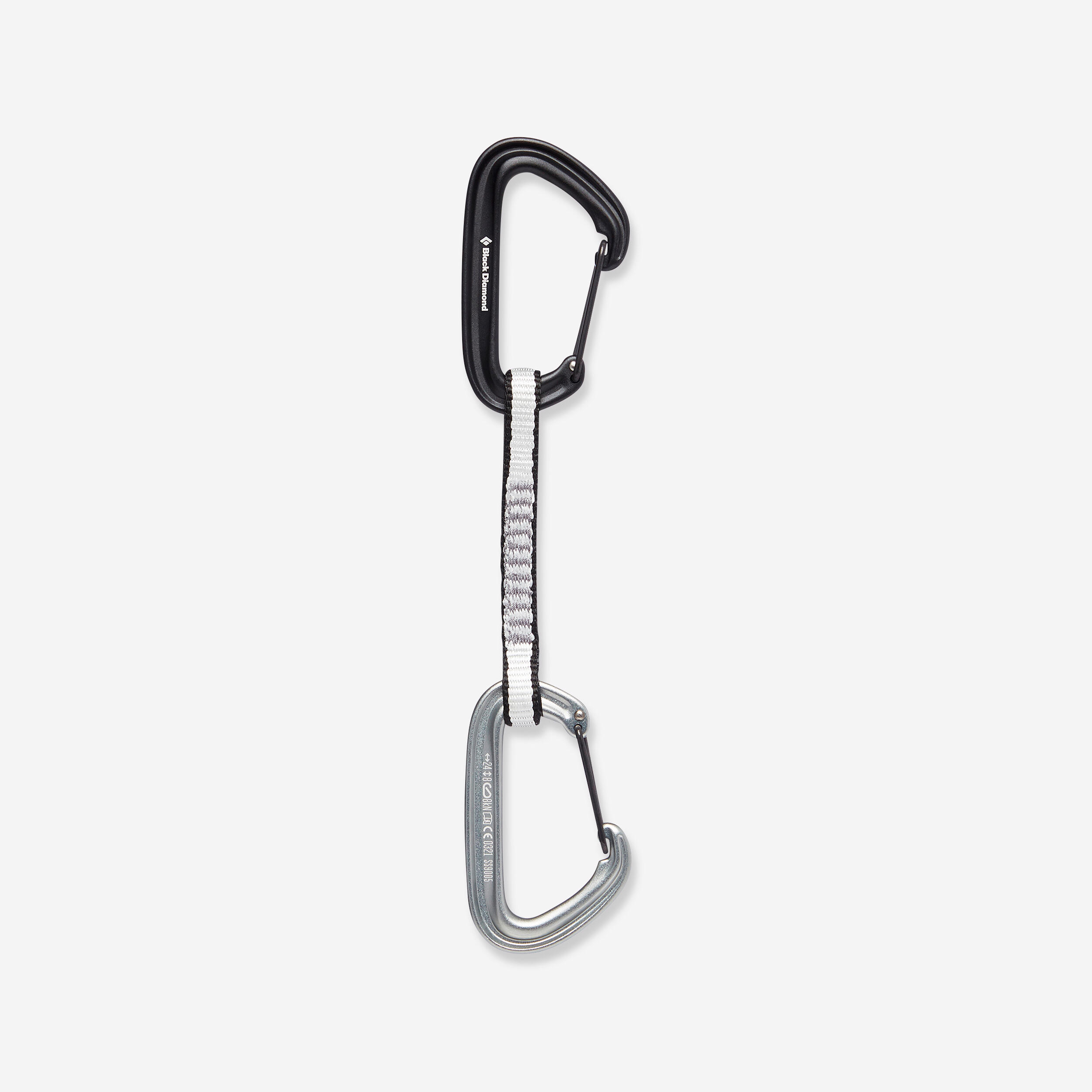 Lot De 12 Mini Mousquetons Avec Clip - Noir Et Argent - 2,5 Cm - Pour Camping, Randonnée, Accrocher Petits Objets