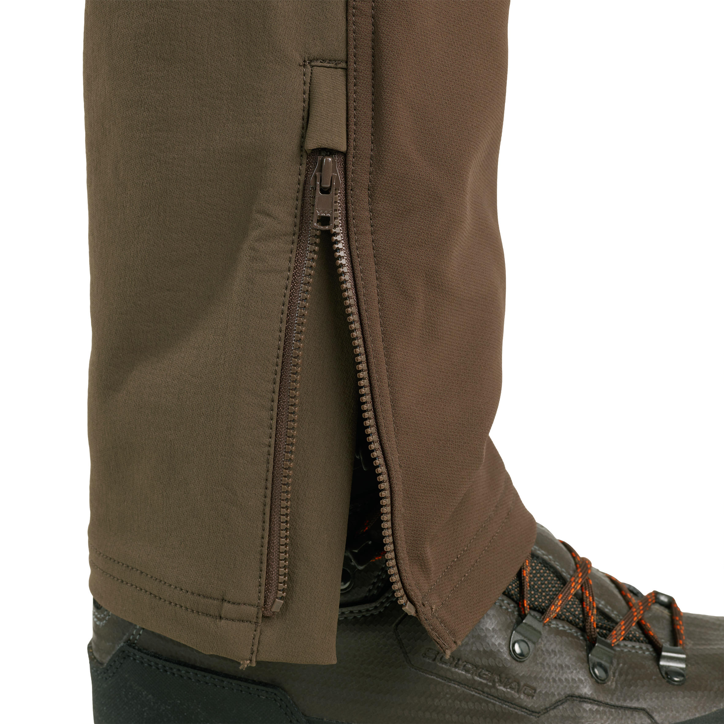 Pantalon de chasse temps sec - Renfort 500 marron - SOLOGNAC