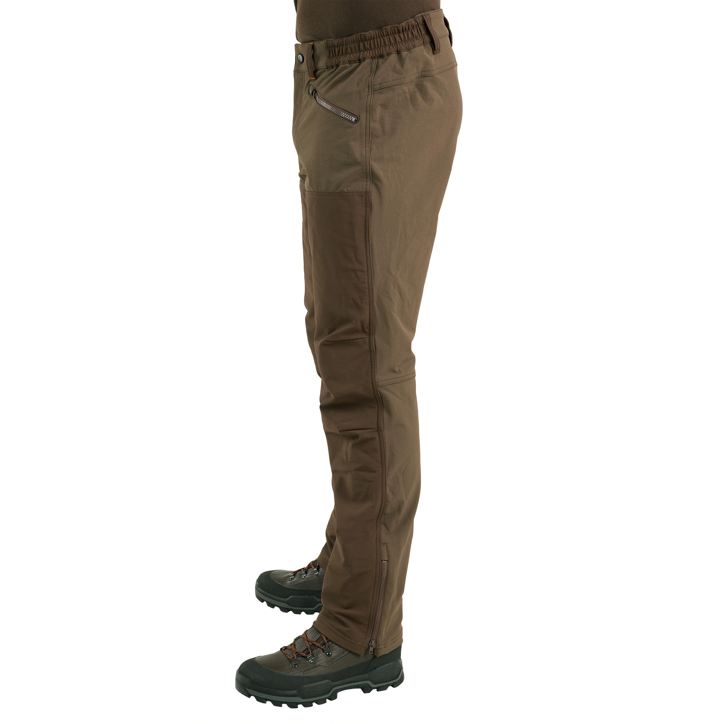 Pantalon de chasse temps sec - Renfort 500 marron - SOLOGNAC