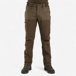 PANTALON chasse RENFORT MARRON TEMPS SEC 500