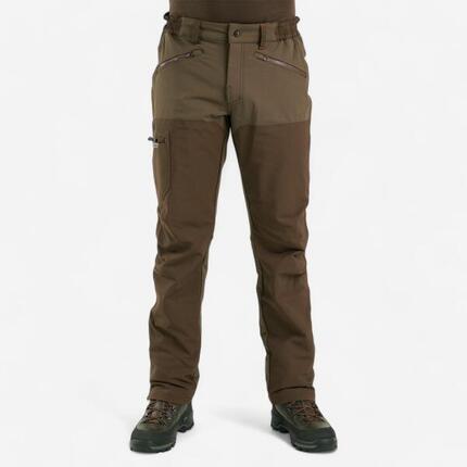 PANTALON chasse RENFORT MARRON TEMPS SEC 500