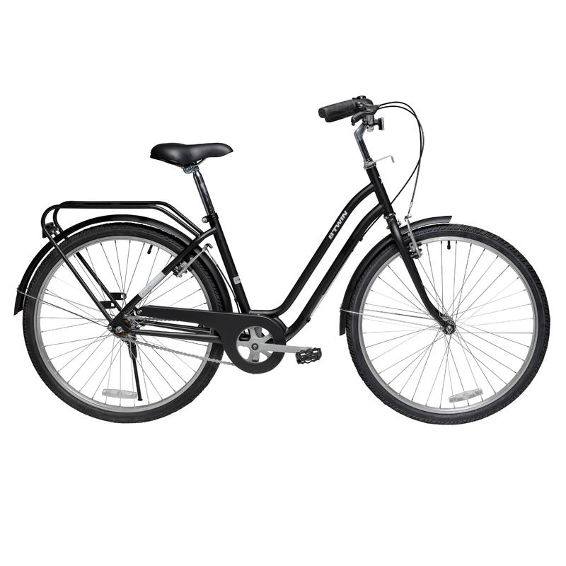 Elops 100 Low Frame City Bike Black