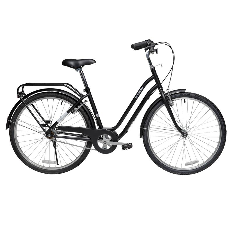 26" Elops 100 City Bike - Black