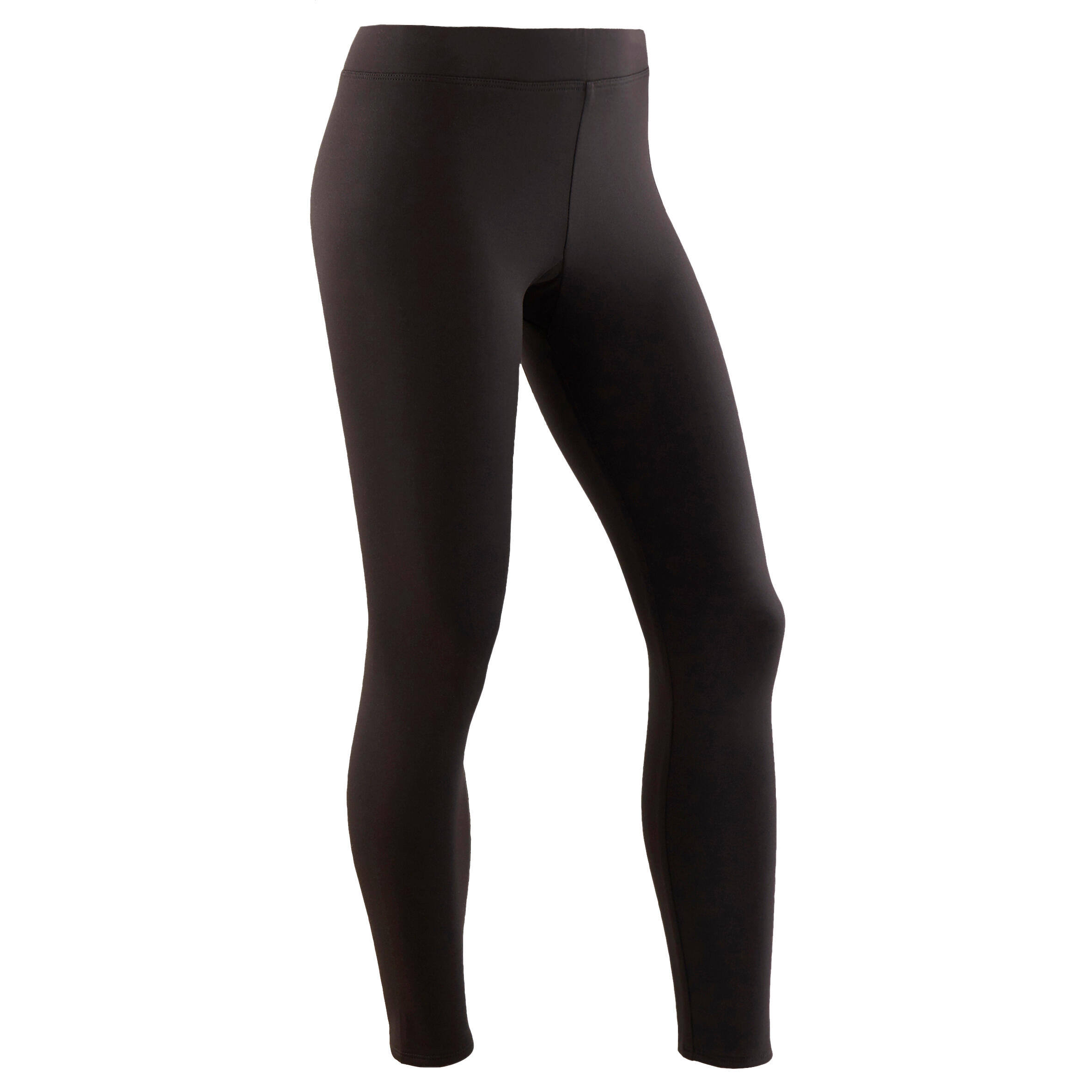 Leggings bambina ginnastica S500 poliestere felpato nero DOMYOS | DECATHLON