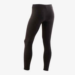 Girls' Warm Breathable Synthetic Leggings S500 - Black