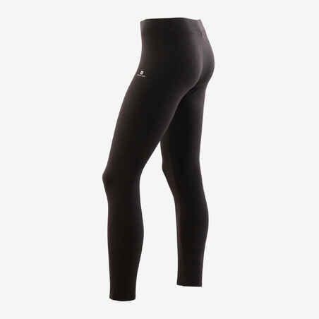 Girls' Warm Breathable Synthetic Leggings S500 - Black - Decathlon