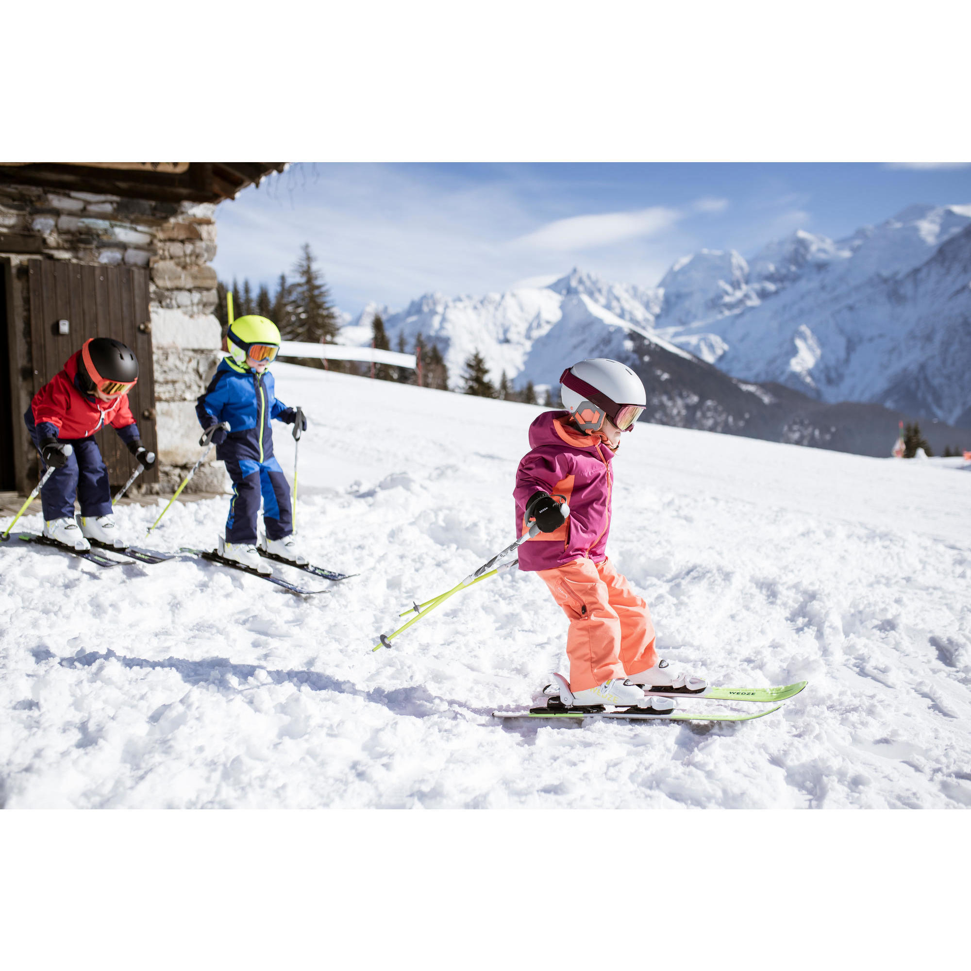 CHILDREN'S DOWNHILL SKIS WITH KID 100 