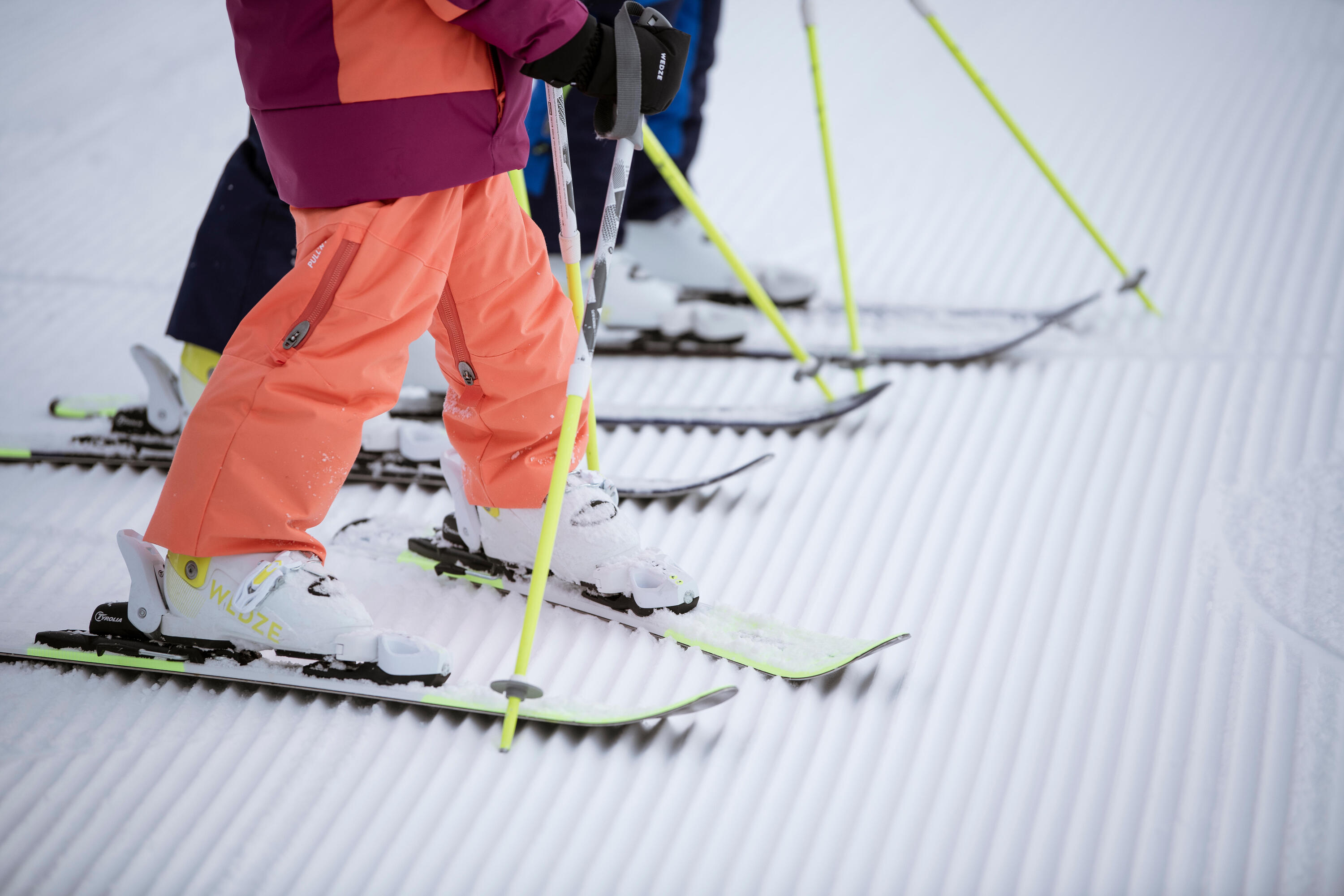 KIDS’ SKI BOOTS PUMZI 500 YELLOW 2/12