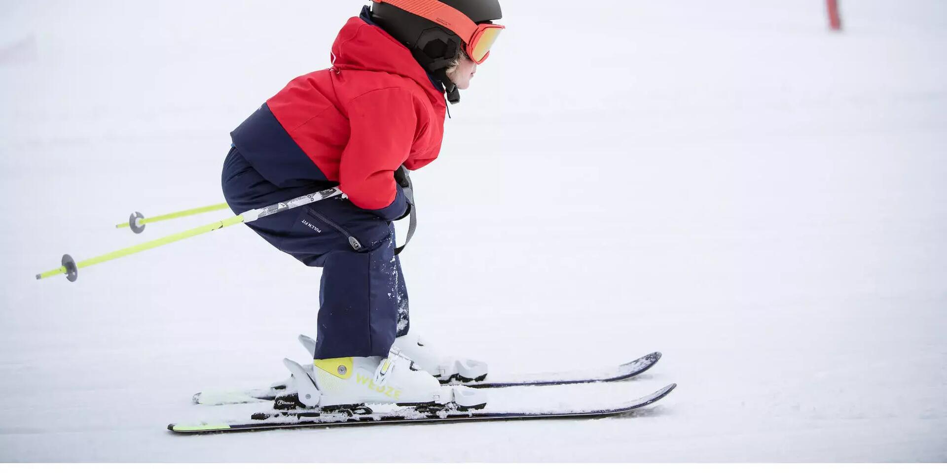 Young toddler skiing