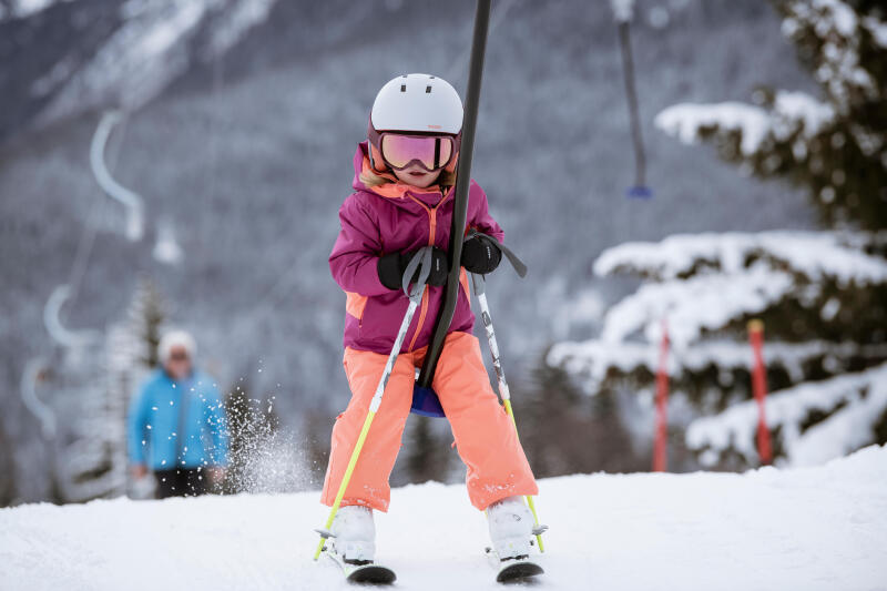 Spodnie narciarskie - ogrodniczki dla dzieci Wedze 500 PNF