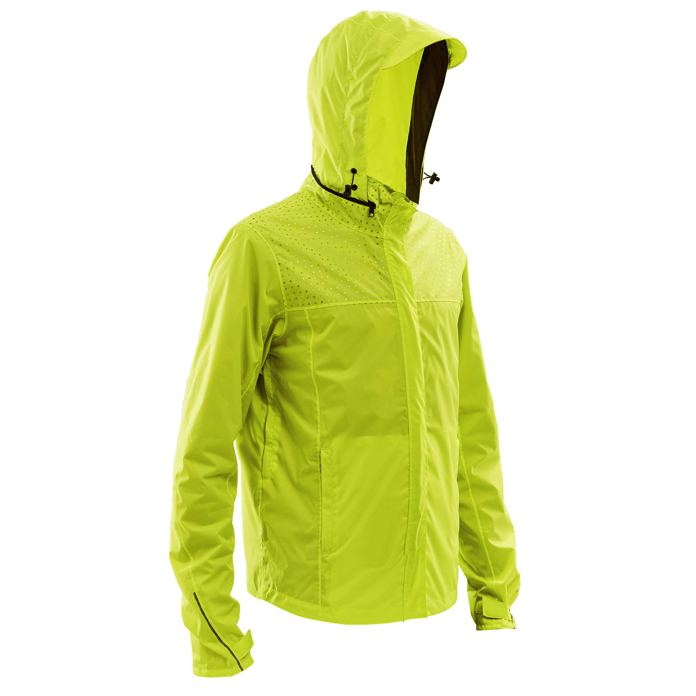 100 Cycling Rain Jacket - Neon Yellow -  1