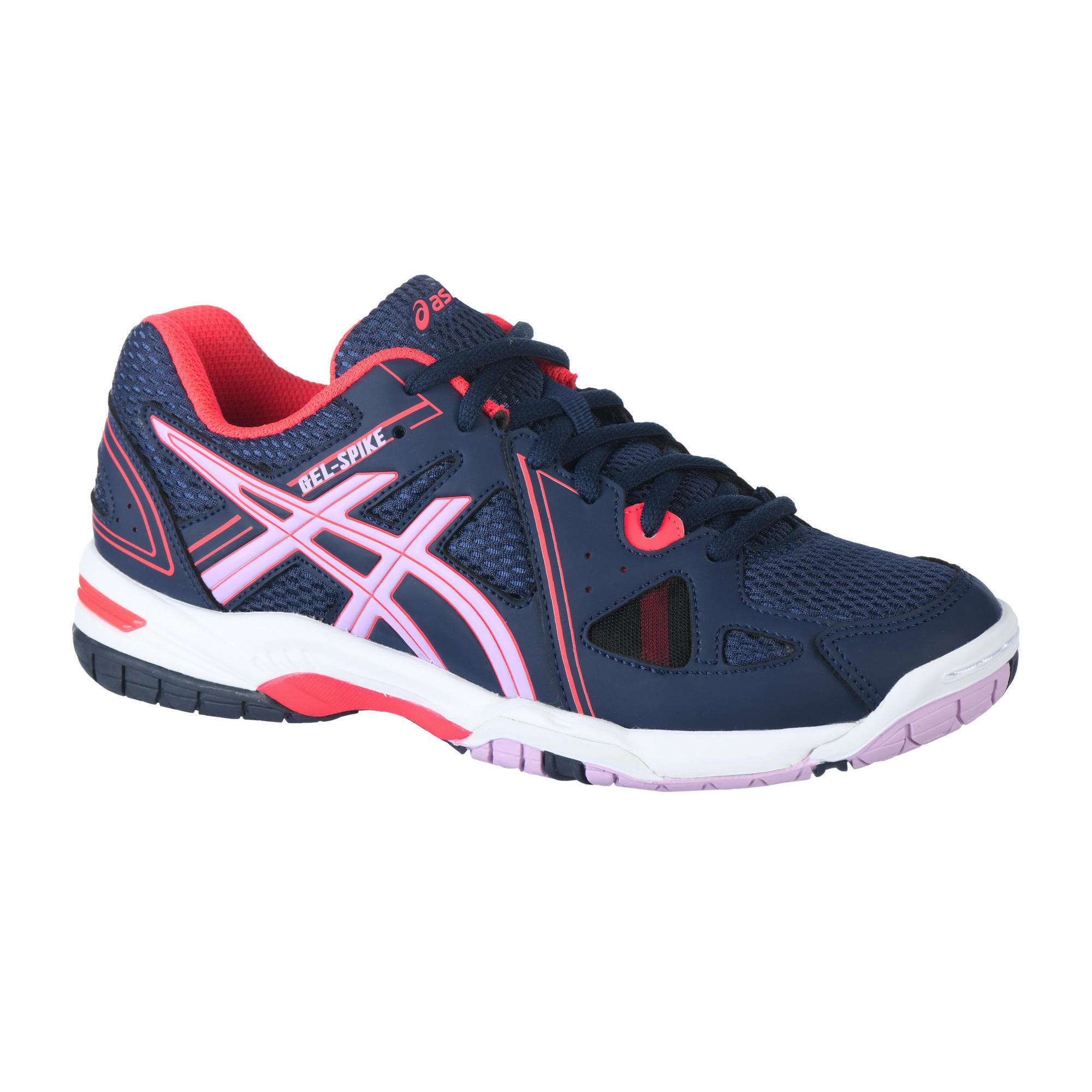 Zapatillas de voleibol Asics mujer Spike azul y rosa Asics Decathlon
