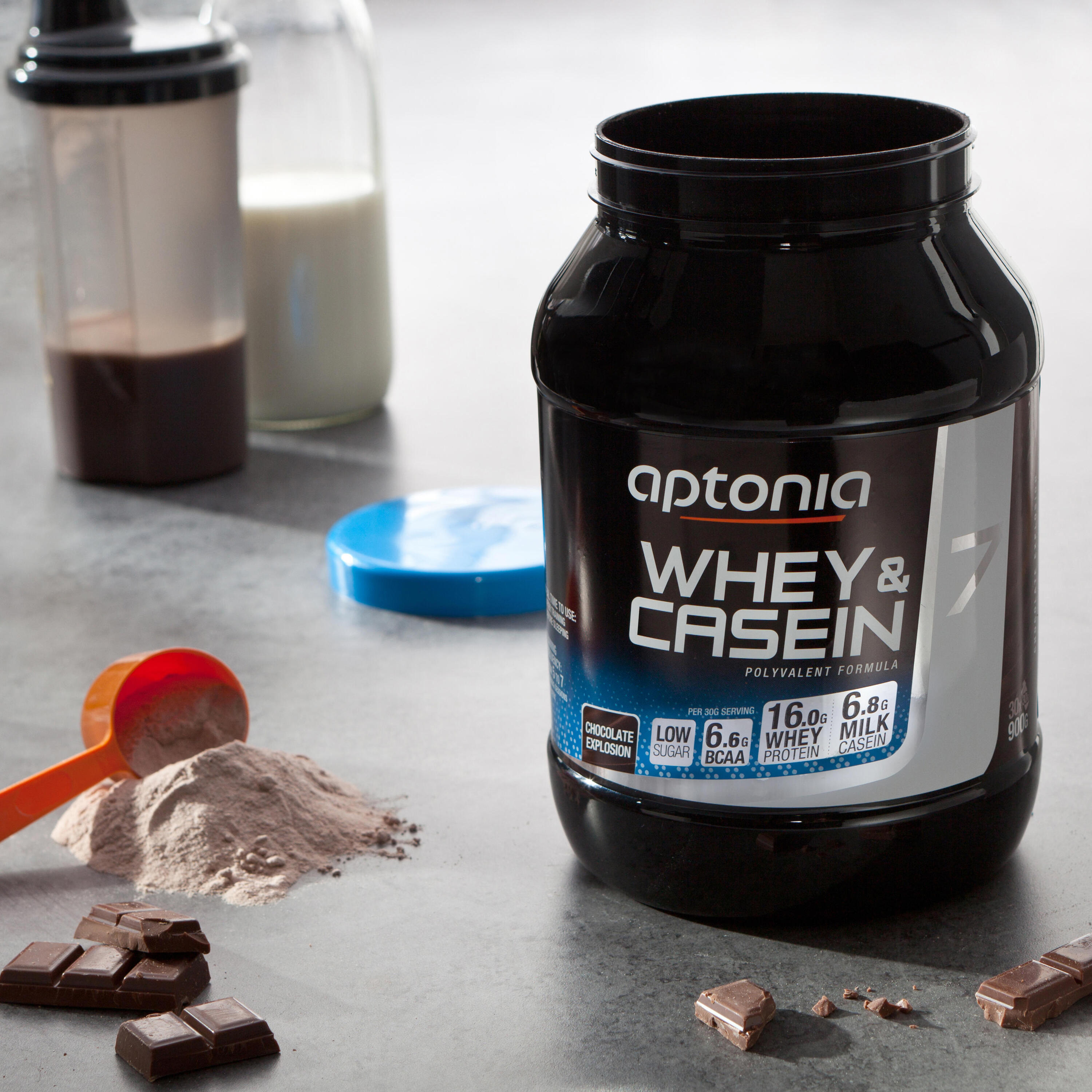 Whey & Casein 7 Protein 900g Chocolate 3/3