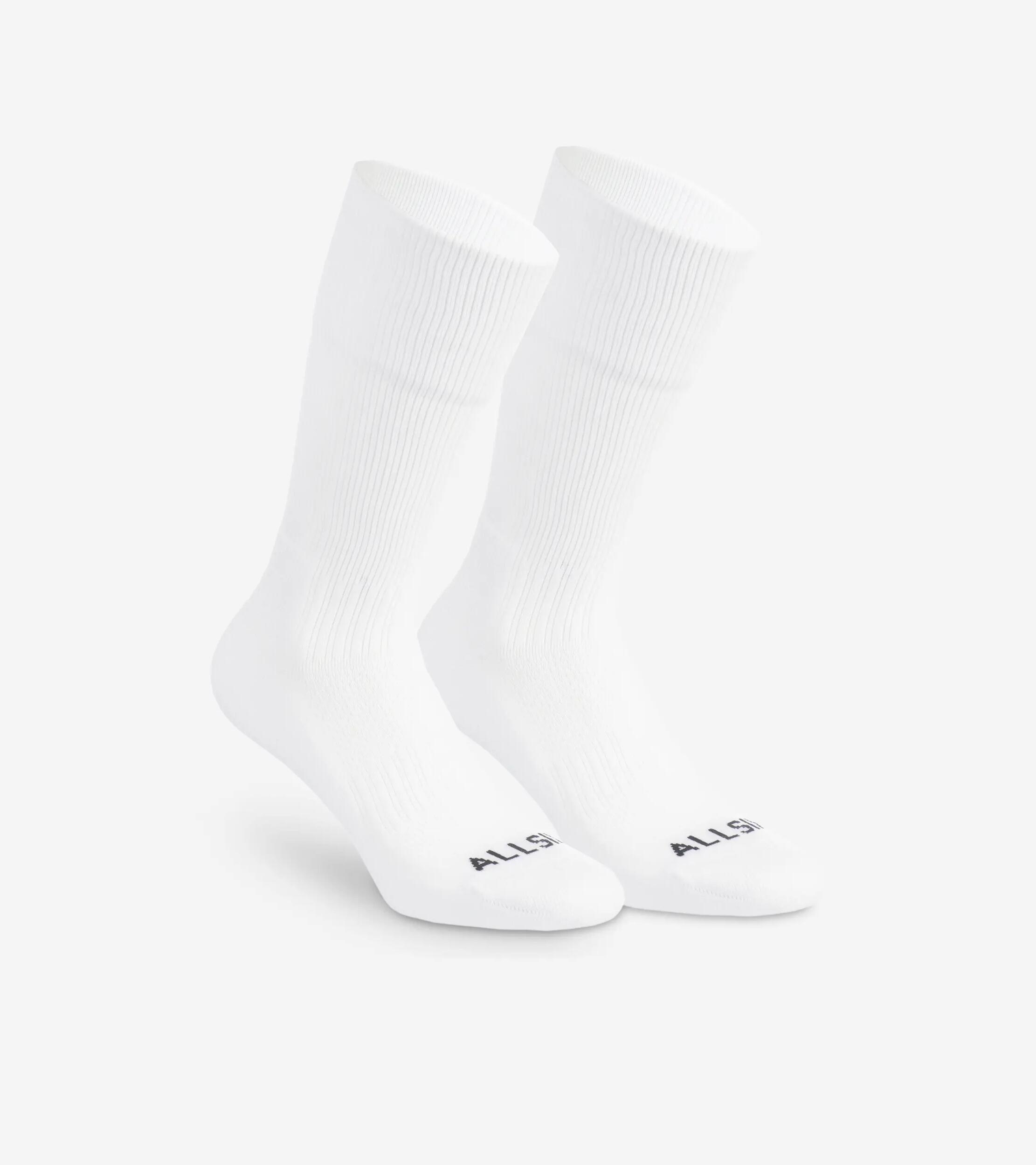 chaussettes de volleyball ALLSIX blanches